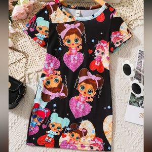 Toddler Girls Cute Cartoon 'Shiny Girl' Graphic Crew Neck tee